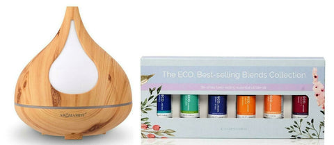 Aromamist Ultrasonic Diffuser & Eco Essential Oils Blends Pack (Beech)