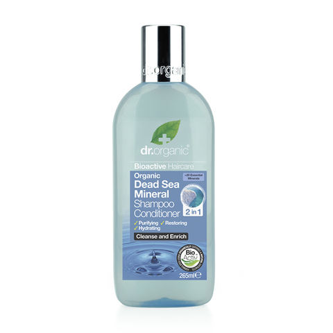 Dr Organic Dead Sea Mineral 2 In 1 Shampoo & Conditioner 265ml