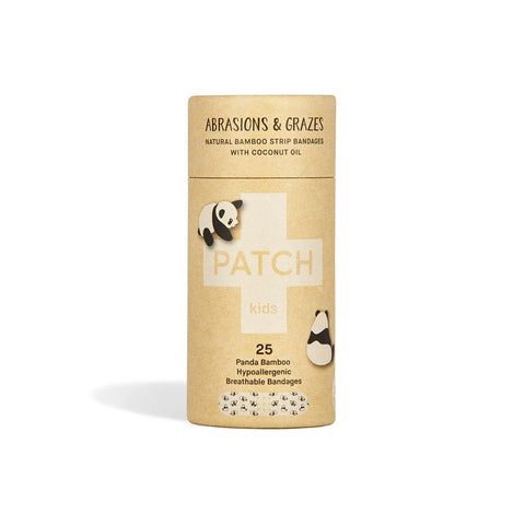 PATCH Coconut Oil Panda Bandages (Kids)- Abrasions & Grazes 25 Strips