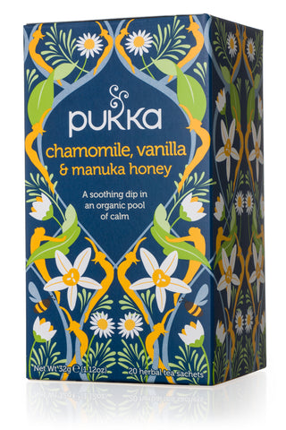 PUKKA Fair Trade Organic Tea - Chamomile Vanilla & Manuka Honey