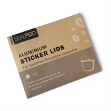 Coffee Reusable Capsule's Aluminium Stickers Lids SEALPOD - Nespresso Machine Compatible - 100 lids