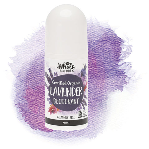 The Whole Boodies Organic Roll-on Deodorant - Lavender 70ml