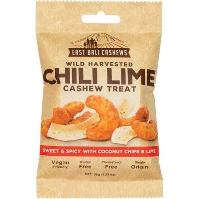 East Bali Cashew - Wild Harvested Chili Lime Cashew Snack 35g