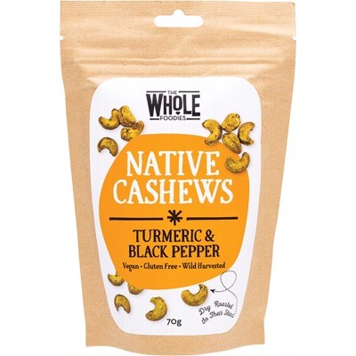 The Whole Foodies - Native Cashews - Turmeric & Black Pepper 70g