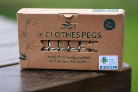 Go Bamboo Clothes Pegs pack of 20