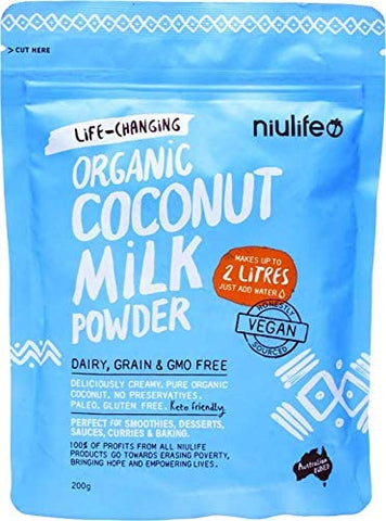 Niulife Organic Coconut Milk Powder 200g - Niulife (Makes 2 Litres)