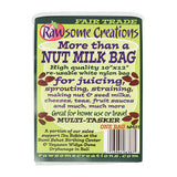 RAWSOM CREATIONS FairTrade Reusable Nut Milk Bag/ Juicing Bag/ Sprouting Bag